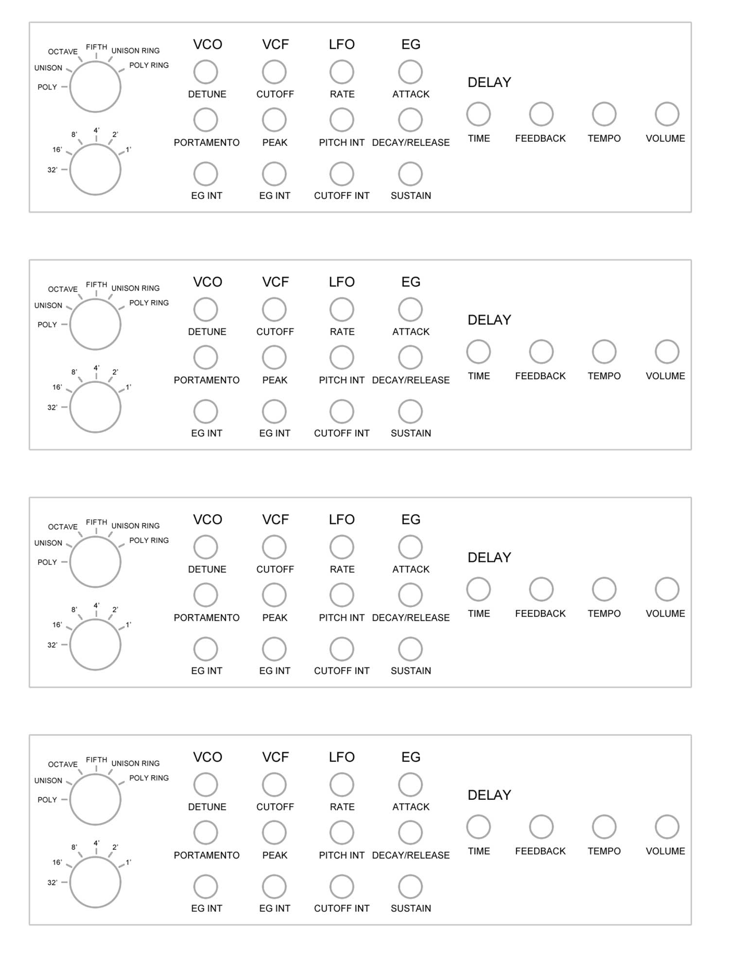 Korg Volca Keys Template