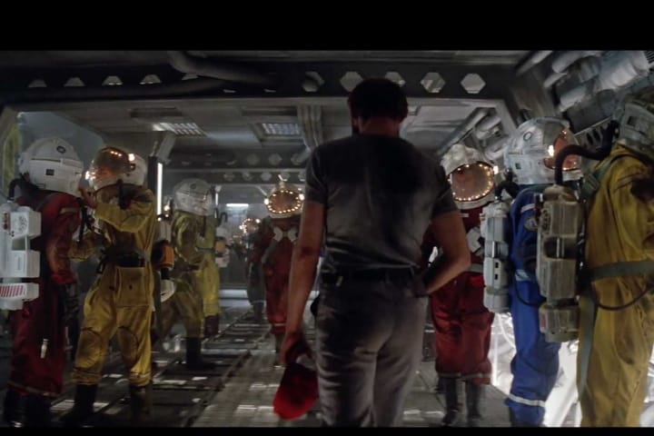 Film still from the trailer for Outland